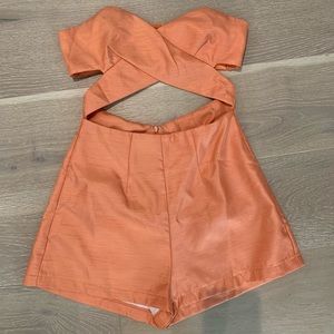 Small orange l’atiste strapless romper